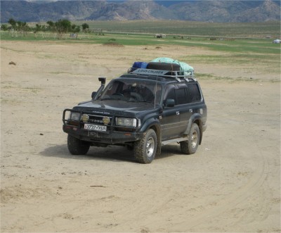 Toyota Land Cruisers have to be the most popular vehicle in Mongolia. This is the one driven on our trip.
