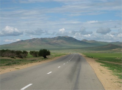 Outside of Mongolia's capital, Ulaanbaatar, there are few miles of paved roads.