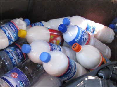 Our driver had us finish bottles of water so he could get them filled with airag on our last leg back to Ulaanbaatar.