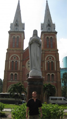 A staple Ho Chi Minh City landmark, this basilica features a statute of Virgin Mary that "cried" tears down her cheek in 2005, creating huge traffic jams for days.