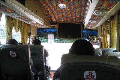 This bus took me from the airport to downtown KL, Malaysia. While in the airport, I took 5 minutes at the tourist desk to get a free city map. On the busride, I decided I had enough time to see Chinatown and the Petronas Towers.